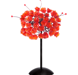 Red Rosettes Table Lamp