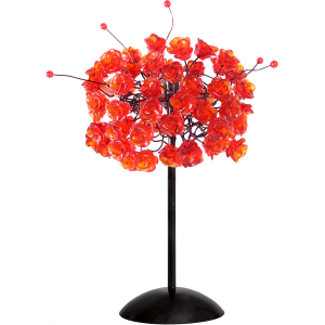 Red Rosettes Table Lamp